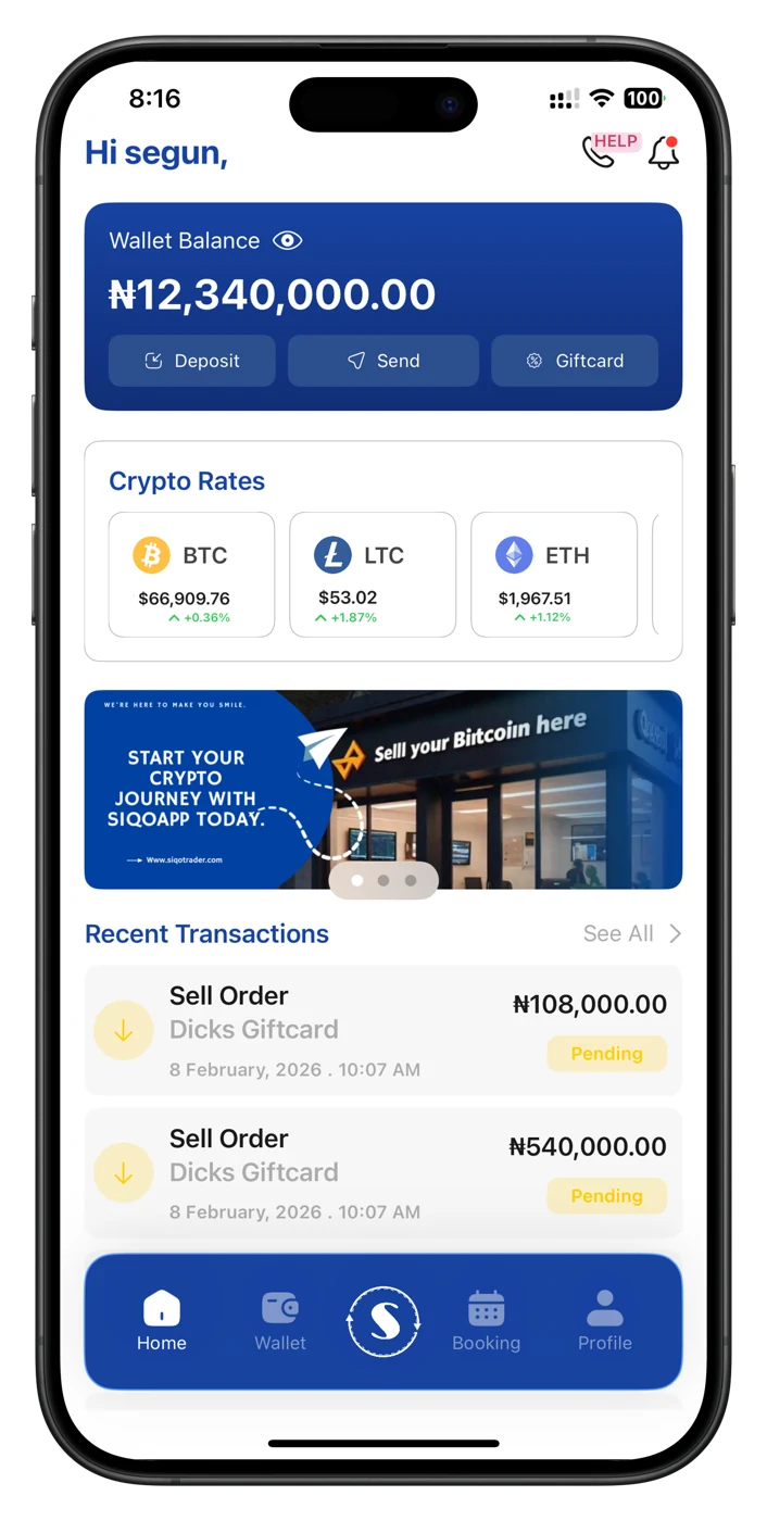 Siqotrader & SiqoApp interface